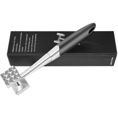 Uharbour Meat Tenderizer, Meat Hammer, Meat Tenderizer, Meat Tenderizer, Double Sided Heavy Metal Meat Tenderizer, Pounder Mallet