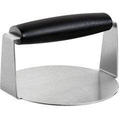 BS-VOG Burger Press, 6 Inch Stainless Steel Burger Smasher for Grill Plate with Heat Resistant Handle, Non-Stick Smooth Round Hamburger Press, Grill Press for Flat Grill, Gift Packaging