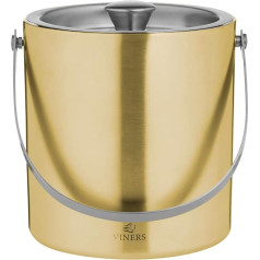 Viners 1.5L Double-Walled Ice Bucket, Stainless Steel, Gold