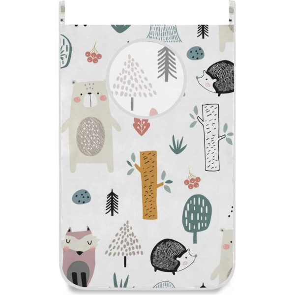 ISAOA Large Hanging Laundry Hamper for Bedroom Nursery Dorm Door Closet Cute Baby Hedgehog Laundry Bag Foldable Storage Toy Laundry Basket