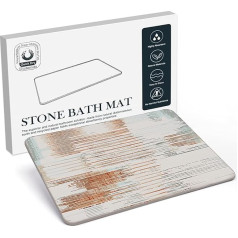 ERMIC Stone Bath Mat, Non-Slip, Absorbent Diatomaceous Earth Bath Mat, Quick-Drying Bath Mat, Non-Slip Mat, Shower Bathroom Mat for Bath, Bathroom, Toilet, Easy to Clean