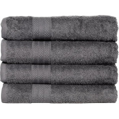 Brielle Towel Set Made of 100% Cotton, 4 Hand Towels 50 x 100 cm, Cotton, Highly Absorbent Towels for the Bathroom, Shower Towel in Hotel & Spa Quality, Pack of 4, Anthracite Colour