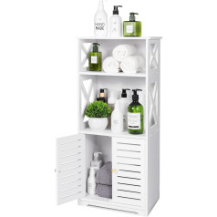 Bathroom Floor Storage Cabinet, Bathroom Storage Furniture, Home Organiser, Shelf, Multi-Tier Shelves, Cabinet, Freestanding Cabinet with Shelf, Small Corner Cabinet