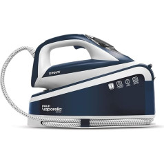 Polti Vaporella Express VE30.10, High Performance Steam Iron Station with up to 8 Bar Pump, Eco Function, with One Temperature Technology and Digital Setting, Blue/White