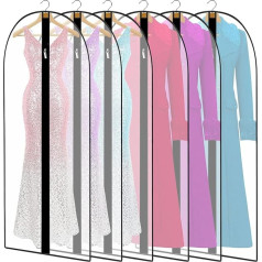 Pack of 6 Breathable Clothes Covers with Zip, 60 x 140 cm Hanging Garment Covers Bags, Mothproof Men's Suit Storage Bag, Dust Protection for Wardrobe Storage, Travel