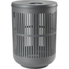 Zone Denmark Ume Laundry Basket with Lid Laundry Hamper Laundry Bin Diameter 40 cm Height 54 cm Grey