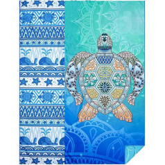 Pack of 2 Microfibre Beach Towel, Quick-Drying, Lightweight, Sand-Free Towel, Beach Towels, Summer Beach Gifts for Adults (Diamond Turtles/Sea Creatures, 160 x 80 cm)