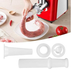 Meat Grinder Attachment, Sausage Stuffer Sauce Maker, Universal Food Pusher + Sausage Filling Nozzle + Kubbe Attachment Kit for 5# Meat Grinder