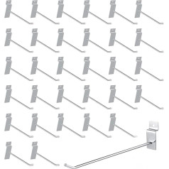 100 Pieces Slatwall Hooks 12 Inch Pegboard Hooks 4.2mm Thick Metal Wall Hooks Load Capacity 6.6 lbs Heavy Duty Single Prong Slat Wall Display Panel Hooks for Garage Shop Retail
