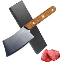 Kitory Mini Chopping Knife 10 cm Multifunctional Steak Knife Small Cleaver Knife Chinese Kitchen Chef's Knife, Small Blade with Long Handle, 2024 Gifts