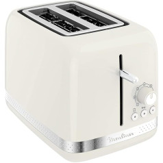 Moulinex LT300 Soleil Toaster, 7 Browning Levels, Stop, Defrost Function, Warm-up Function, Variable Width Compartments, Tongs Accessories, Ivory