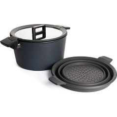 Woll 128 1CPI Cast Iron Pan, Cast Aluminium, Grey, 30 x 24 x 11.5 cm