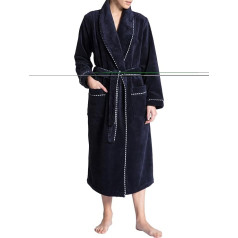 CALIDA Cosy Shower Women's Terry Towelling Bathrobe with Shawl Collar, 120 cm, Very Absorbent Inside, Cuddly Soft Exterior, with Belt Loops and Two Patch Pockets