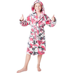 CityComfort Children's Bathrobe, Unicorn Dressing Gown, Polar Fleece Material, Bathrobe Girls with Pockets and Hood, Pink Robe, Stylish Designs, Small Gifts