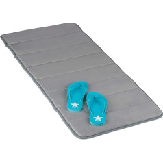 Relaxdays Memory Foam Bath Mat, Non-Slip, W49xD114cm, Absorbent, Soft, Quick Drying, Bath Mat, Grey, 49x114cm