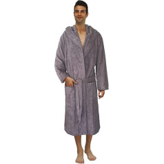 Octopus F5722 Men's Terry Towelling Bathrobe Made of 100% Cotton (350 g/m²) with Ökotex Standard 100-2 Pockets - Hood - Belt