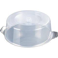 chg 9914-07 Kitchen and storage plate made from extra heavy rust-free stainless steel, 0.7 mm, with non-breakable cover, 11 cm high