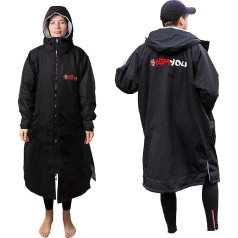 Kimyou Wrap Coat Waterproof Windproof Long Sleeves Towel Coat Poncho Men Women or Children Keeps You Warm and Dry for All Outdoor Activities Hooded Towel Adult Unisex