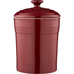 Barbary & Oak Storage Jar, Silicone Stoneware, Ceramic, Bordeaux Red, 23 cm
