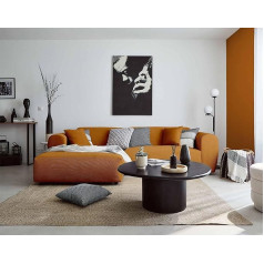 Lisa Design Aumance - Left 4 Seater Corner Sofa - Corduroy Rust