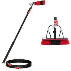Teleskopiskā birste ar ūdens pieslēgumu 35 cm platu 165-540 cm platu logu paneļu tīrīšanai