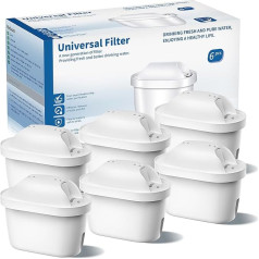 BREOILUTLE Water Filter Cartridges Replacement for Brita® Marella® Jug Water Filter, Filter Cartridges Compatible with Brita® Maxtra+® Plus Maxtra Pro® All-in-1, Reduces PFAS/PFOA/PFOS, Pack of 6