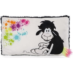 NICI 48254 Cushion Black Sheep Jerome Approx. 43 x 25 cm Comic Wolf Ulvy & Friends Black