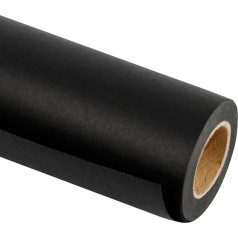 RUSPEPA Black Kraft Paper - Natural Recycled Paper, Kraft Paper Roll Ideal for Crafts, Art, Small Gift Wrapping, Packaging, Post, Shipping and Parcels - 76.2 cm x 30 m