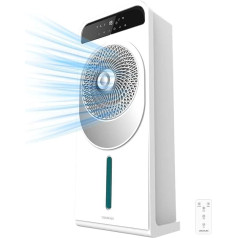 Cecotec - Verdunstungskühler mit EnergySilence 5000 Cool Wave Fernsteuerung 28W, DC Motor, 5L Tank, LED Display, Touch Control, 12 Geschwindigkeiten, 9h Timer, 360º Oszillation