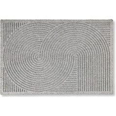 ASTRA Door Mat Non-Slip Outdoor Dirt Trapper Mat Weatherproof Outdoor Door Mat for Entrance Area and Balcony Durable Doormat 45 x 75 cm Grey