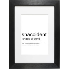 Snaccident - Typography 'Definition' | Kitchen Prints | Home Prints | Wall Decor | Home Decor | Quote Print White Frame with Mount A4