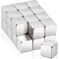 MAGXCENE Pack of 24 Magnets Strong 10 x 10 x 10 mm Mini Magnets Small Neodymium Magnets Extra Strong Small Magnets Rectangular Strong Magnet for Fridge Magnetic Board Whiteboard Magnets