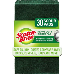Scotch-Brite Heavy Duty Scouring Pads, Scouring Pads for Kitchen and Dish Cleaning, 30 Pieces
