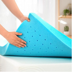 CHUN YI® Memory Foam Mattress Topper 5cm Breathable Cooling and Flexible Pressure Relief Comfort Mattress Topper (5cm, Double 135x190cm)
