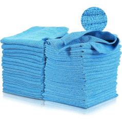 MASTERTOP Microfibre Cloths Pack of 36 Reusable Cleaning Cloths Cleaning Cloth Set Absorbent and Streak-Free Tea Towels Cleaning Cloths Window Cloths for Kitchen Car Window Glass 35 x 35 cm