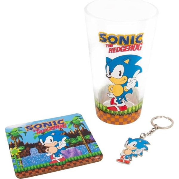 ZZSonic Keyring Glass and Coaster Set