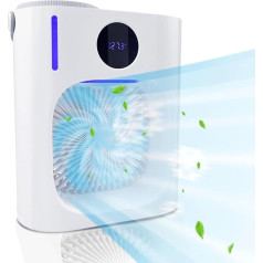 Surplex Portable Air Cooler, Mini 4-in-1 Personal Mobile Air Conditioner with Powerful 3 Speeds 7 Colours, USB Evaporative Cooler with Humidifier for Desk, Room, Office