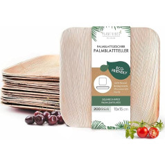 Natural Palm Leaf Plates, Elegant and Environmentally Friendly, 100% Compostable, Disposable Tableware Made of Palm Leaf, Disposable Plates – Pack of 25