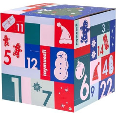 mymuesli Deluxe Advent Calendar 2024 - 24 x Organic Breakfast Surprises & High-Quality Accessories - 5 Product Categories such as Cereal, Snacks and Tea - Gift for Women, Men and Families