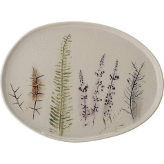 Bloomingville Bea 82050108 Serving Platter Made of Stoneware in Beige, Dimensions: 34.5 cm x 26 cm x 2 cm