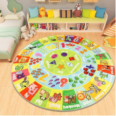 AKUNRUG Runder pädagogischer Kinderteppich (122 cm, rund)