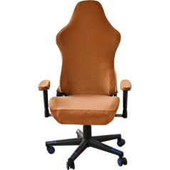 LIFEDX Gaming Chair Cover, Velvet Gaming Chair Covers, Set of 4, Chair Covers with Armrests/Chair Back Cover/Office Chair Cover, Stretchable, Removable, Washable for Computer Chair, Gaming Chair, No