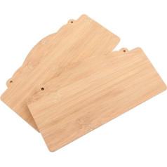 Milisten 2 Unfinished Blank Signs DIY Rustic Bamboo Wooden Sign Decorative Rectangle Hanging for DIY Craft Pyrography Writing Thanksgiving Christmas Party Decorations