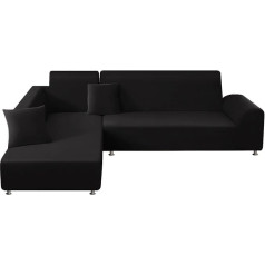 Mingfuxin Sectional Couch Covers, Stretch Sofa Slipcovers, L-Shaped Non-Slip, Corner Sofa Cover, Chaise Lounge Protector with 2 Pillow Cases for L-Type Sofas and Couches (3-Seater + 4-Seater)