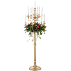 Sziqiqi Gold Candle Holder for Taper Candles: 13 Arming Floor Candle Holder Large - 130 cm High Candle Holder Vintage for Christmas Decoration Home Living Room Bedroom Dining Room Decoration