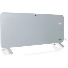 Princess Smart Convector Heater - 1500W - Controllable via Free App - Glass Panel - Wall Mountable - with LED Touch Screen