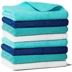 Blue Dolphin 4 x 100% Recycled Microfibre Mop Super Absorbent Mop Universal Thread Extra Large Head of 22cm Floor Cleaning Sustainable Cross Design Heavy Duty Household