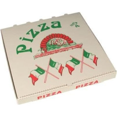 PAPSTAR 50 Pizza Boxes Cellulose Square 33 cm x 33 cm x 4 cm Italian Flag, You will receive 1 pack, Pack of 50