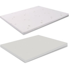 Memory Foam Topper 170 x 190 cm Height 10 cm Removable Aloe Vera Medical Device