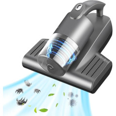 Bewinner 15Kpa Cold-Free Mite Vacuum Cleaner for Mattresses, 2000 mAh Handheld Vacuum Cleaner, 57000 RPM Battery Hand Mattress Cleaner with UV C Light, Mite Vacuum Cleaner for Sofa Bed